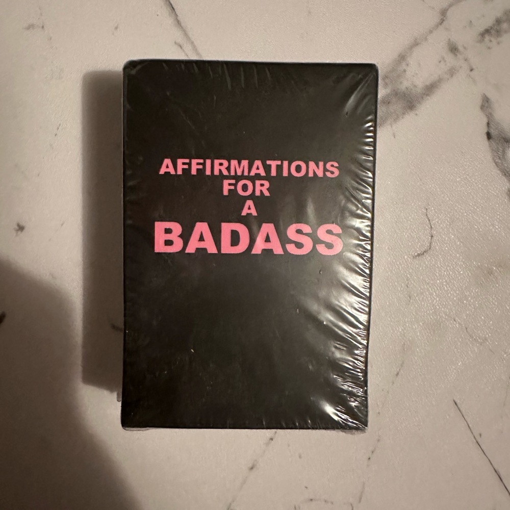 Black and Pink Affirmation Cards